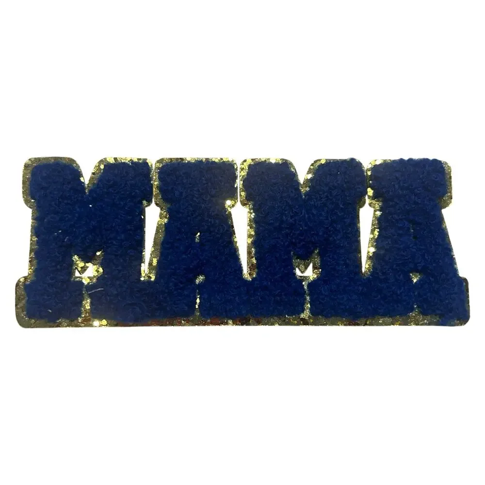 Blue and Gold MAMA Iron On Patch Patch